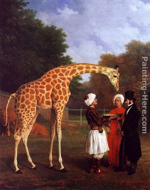 The Nubian Giraffe painting - Jacques-Laurent Agasse The Nubian Giraffe art painting